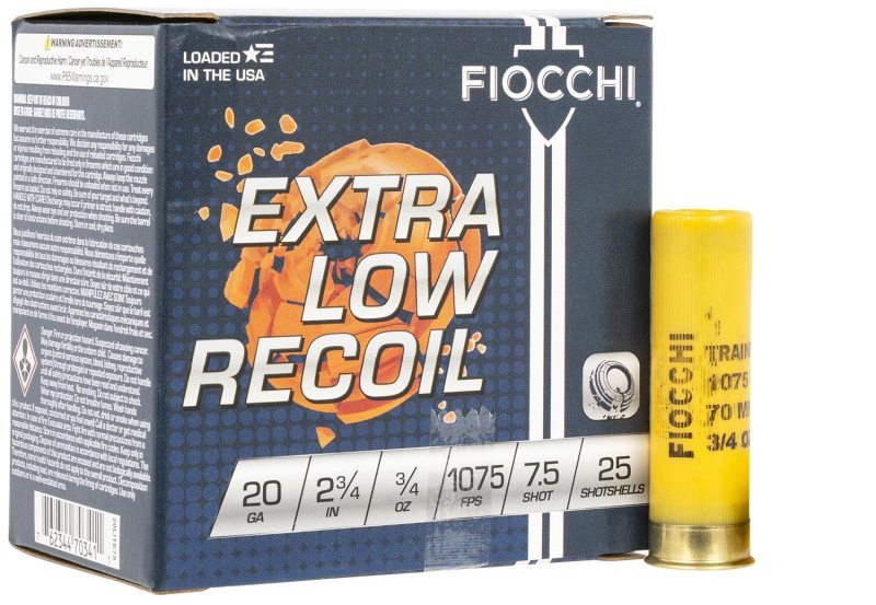 Fiocchi EXACTGT 20GA 20 Gauge 2.75 in 0.75 oz 7.5 Shot Low Recoil