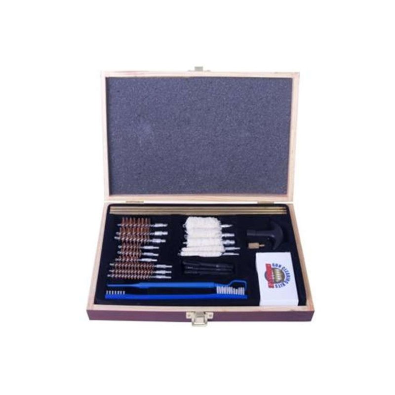 Gunmaster UGC 56W .22+ 30Pc Universal Cleaning Kit Wooden Case