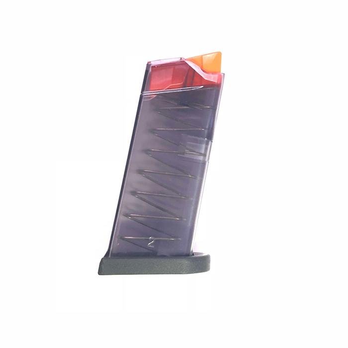 Mossberg MC1sc Polymer 6rd Magazine Fits 9mm Luger, Clear Count, Flush Fit, Removeable Floor Plate, High-Visibility Follower