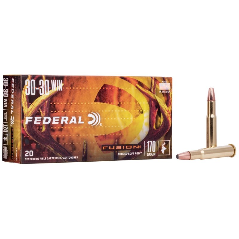 Federal Premium Ammunition Fusion 30-30 Win 170 Grain Soft Point 20 Rounds