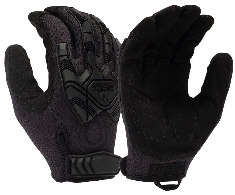 Pyramex Safety VGTG40BM Impact Operator Heavy-Duty Black Synthetic Leather