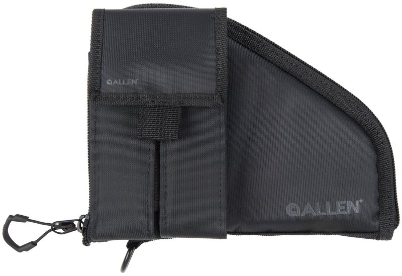 Allen Pistol Case w/Mag Pouch Compact 8" Black