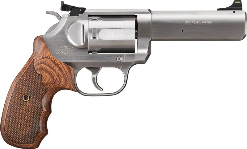 Kimber K6S 3400032CA Revolver .357 Mag 4" Green Fiber Optic Walnut Grip