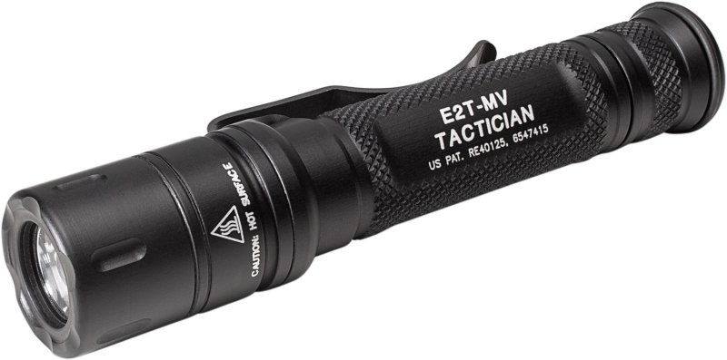 SureFire E2TMV Tactician Flashlight 800 Lumens Black Anodized LED 5"