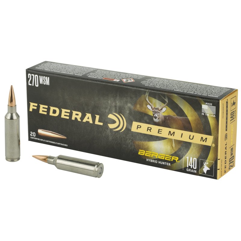 Federal Premium Berger Hybrid Hunter 270 WSM 140gr P270WSMBCH1