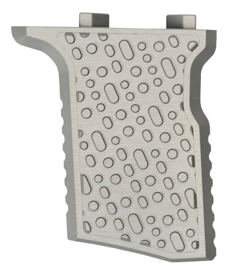 Q LLC Deluxe Q-Sert Vertical Grip Silver Anodized Aluminum