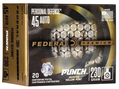 Federal Premium Punch PD45P1 .45 Auto 230gr JHP 20-Pack