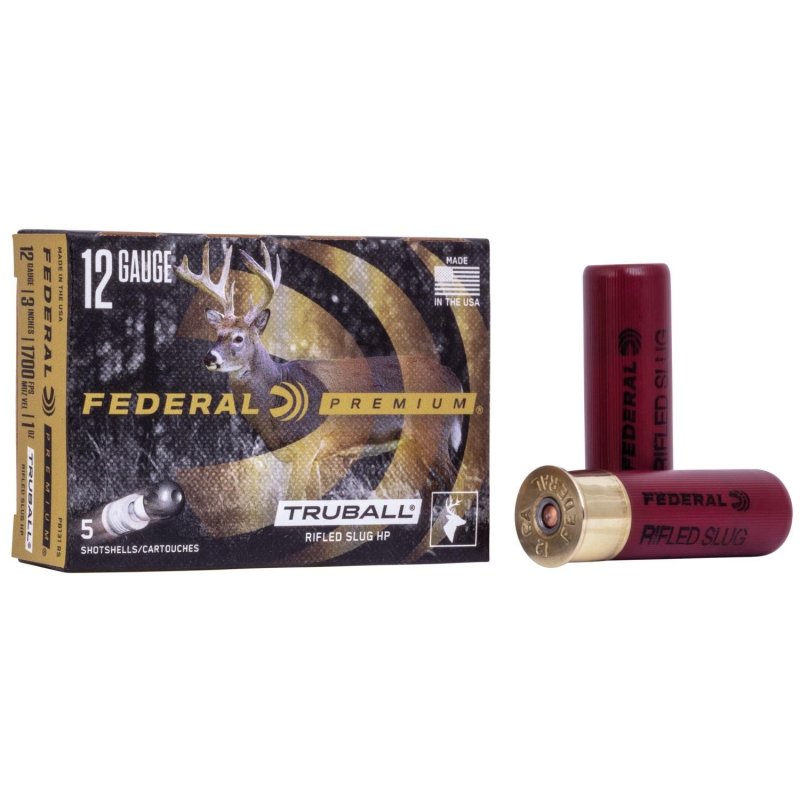 Federal Vital Shok TruBall Rifled Slug 12 ga 3 3/4 oz Slug 1700 fps 5/Box
