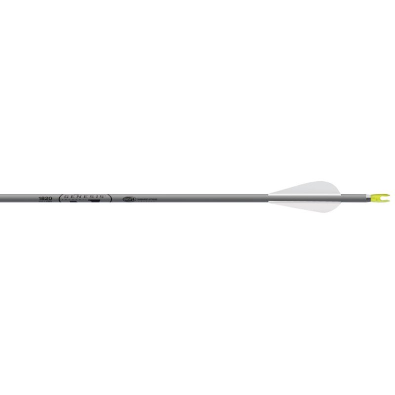 Easton Genesis Arrows 3" Vanes Silver 7075 Alloy 6-Pack 431434