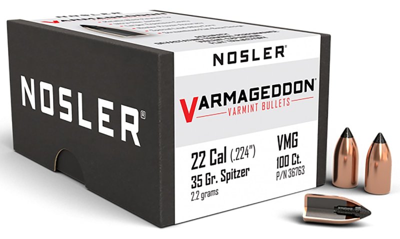 Nosler Varmageddon .224 35 Grain FB Tipped Bullets 100 Per Box