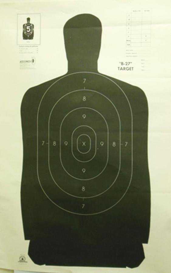 Speedwell B-27 50YD Full Black Silhouette Targets 24x45 100-Pack