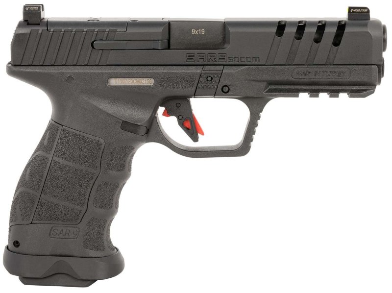 SAR USA SAR9SOCOMBL 9mm Luger 5.20 In 17rd Black Steel Barrel