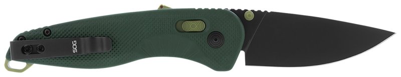 SOG SOG11410441 Aegis AT 3.13" Folding Knife, Cryo D2 Steel, GRN Handle