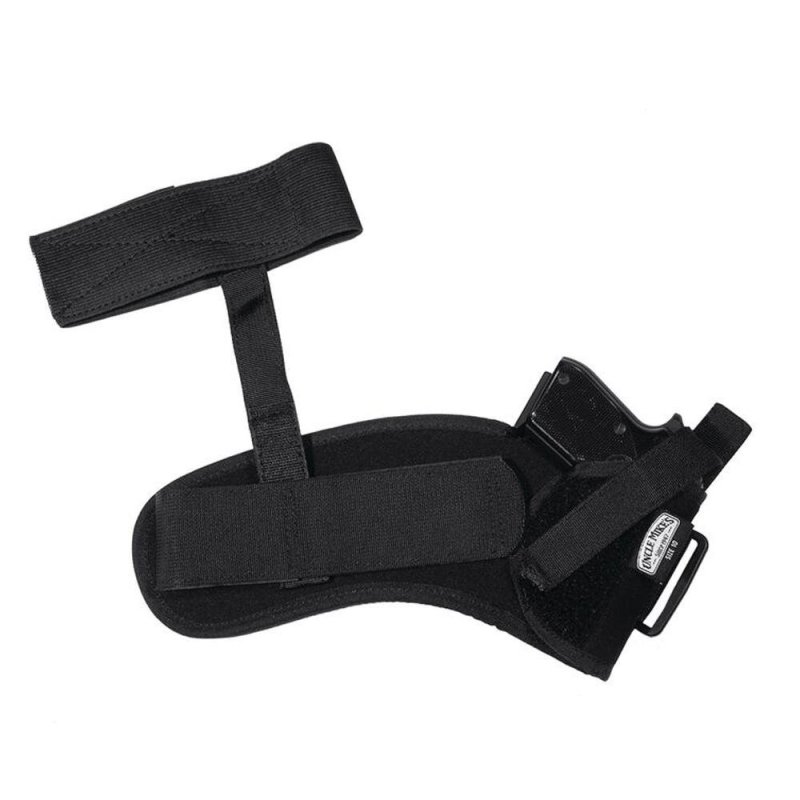 Uncle Mike's 88211 Ankle Holster .32 to .380 Caliber 3 to 4 in Black Nylon