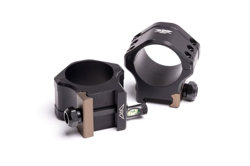 Christensen Arms 8100004203 Tactical 34mm Scope Rings, Medium Height, Black Anodized Aluminum, CNC Machined, Element Proof, Anti-Cant Bubble Level