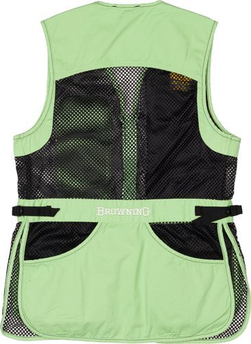 Browning Ace Shooting Vest Women's XL Black/Neomint