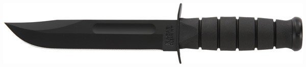 KA-BAR 1213 Full Size Black Fighting Knife 7" Kraton Handle 1095 Cro-Van