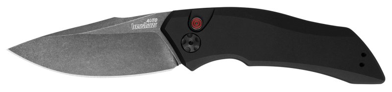 Kershaw 7100BW Launch 1 BlackWash Automatic Knife 3.4" Clip Point