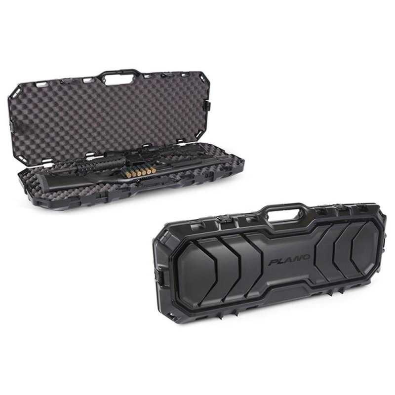 Plano Tactical Gun Case Black 42 in. Heavy-duty, high-density foam interior, utility strapping points