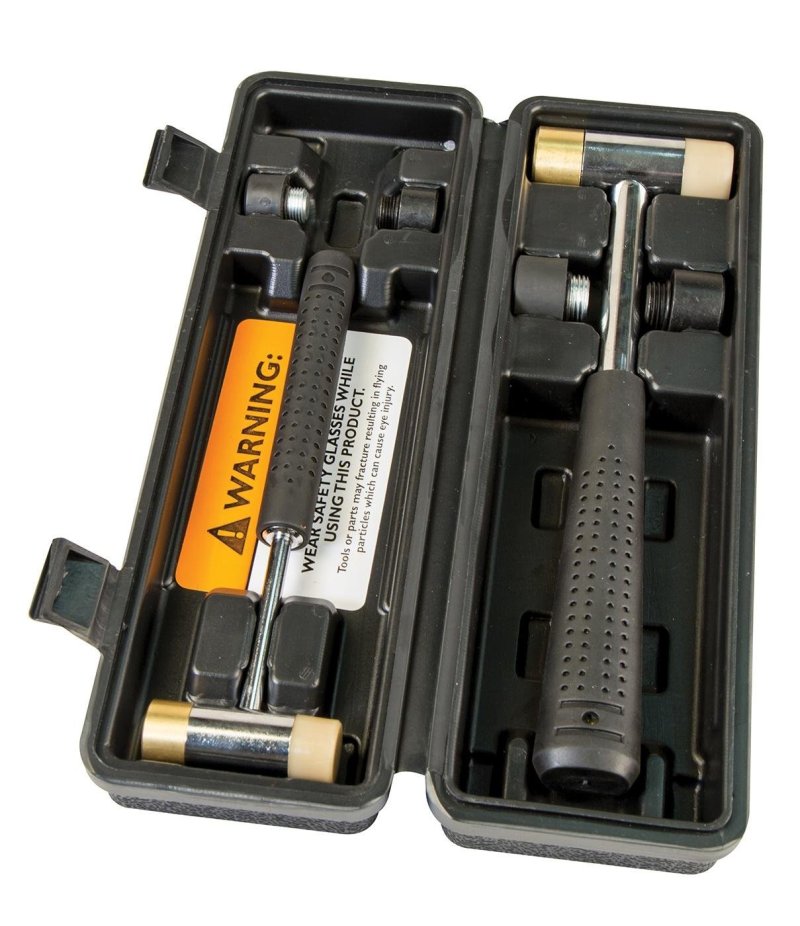 Wheeler 110268 Hammer Set 2 Bodies 8 Faces Metal Brass Nylon Rubber