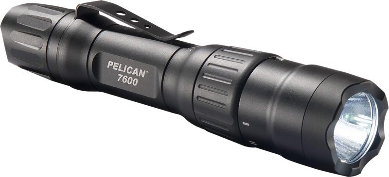 Pelican 7600 Tactical Flashlight 900 Lumens USB Rechargeable Black