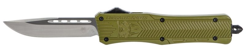 CobraTec Knives CTK-1 Medium MODCTK1MDNS 3 In OTF D2 Steel OD Green