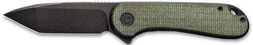 Civivi KNIFE ELEMENTUM 2.96" GREEN MICARTA/BLACK D2 CLAM PK