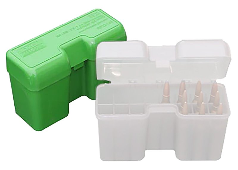 MTM 22 Round Green Flip-Top Ammo Box for 338 WSM, 45-70, 450 Marlin