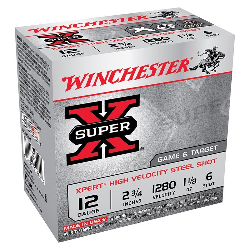 Winchester SuperX 12Ga 2.75" 1-1/8oz HV LF #6 Waterfowl Ammo