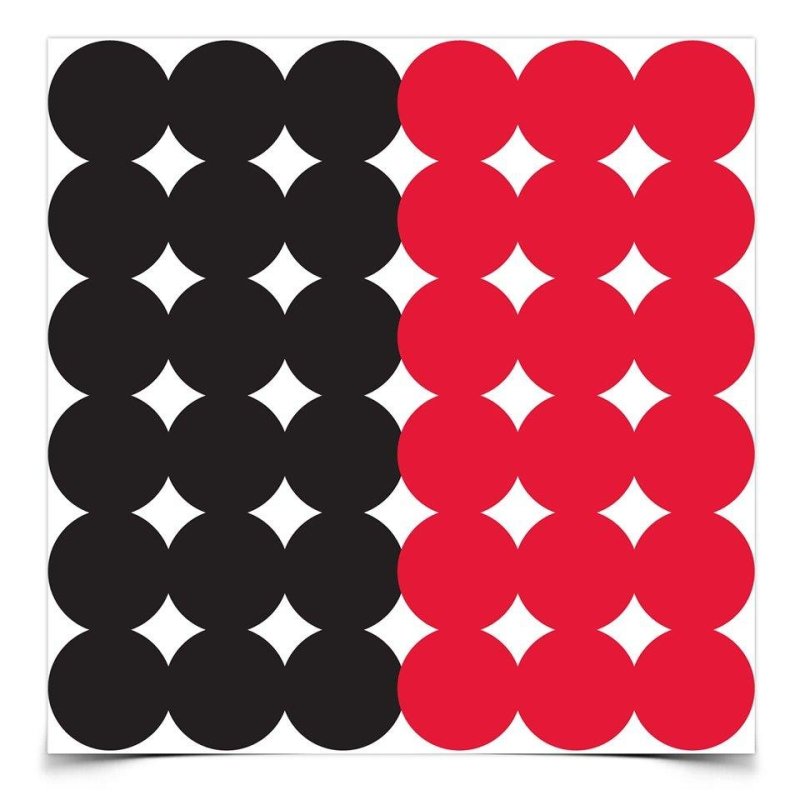 Birchwood Casey Dirty Bird Repair Pasters Black/Red Adhesive Paper 1" 12 PK
