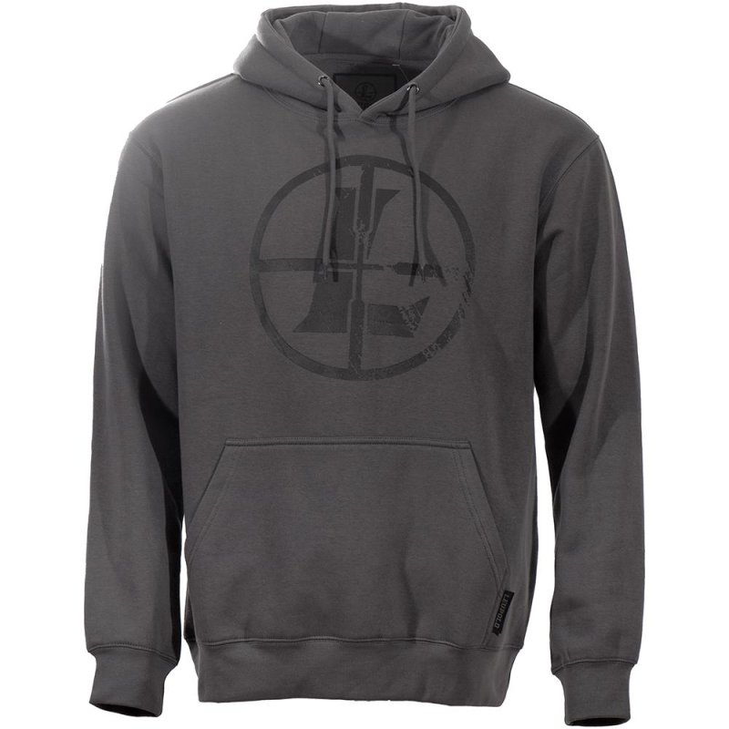 Leupold 185880 Distressed Reticle Hoodie Gunmetal Small
