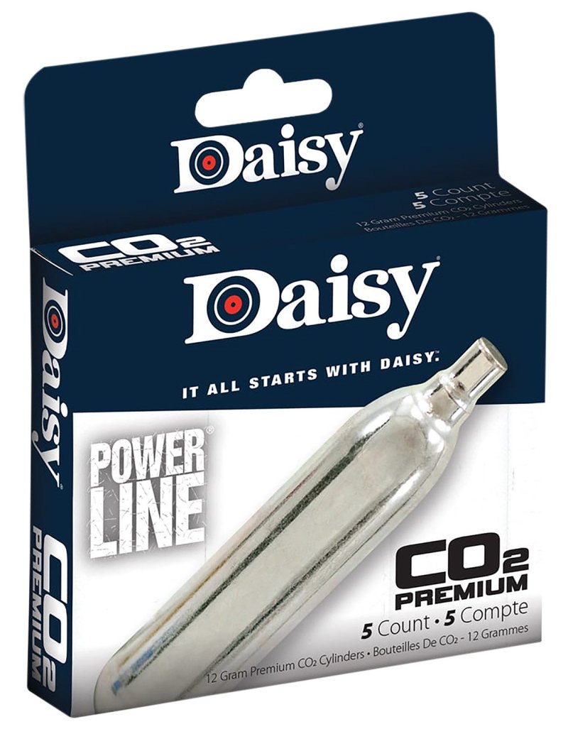 Daisy 7580 Powerline CO2 Cylinder 12 gram 5 Per Pack