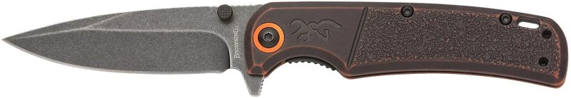 Browning 3220581B Knife, Slim Wash Orange/Black Blade