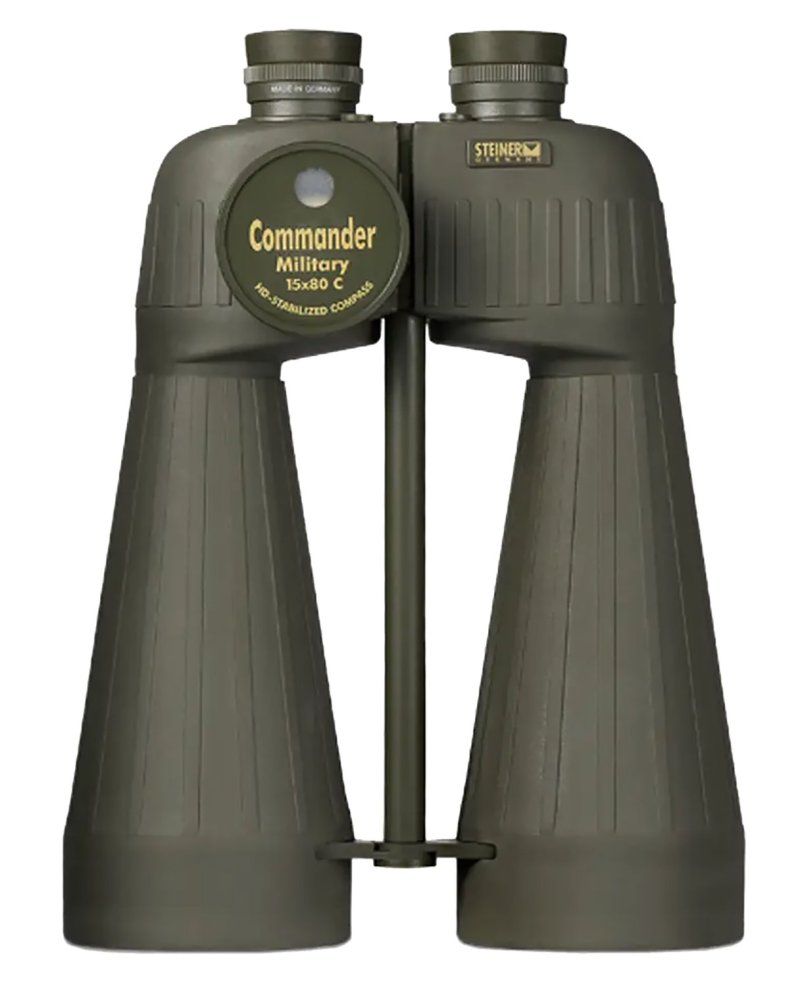 Steiner 2693 M1580 15x80mm Binoculars with Reticle & Compass, Green Armor