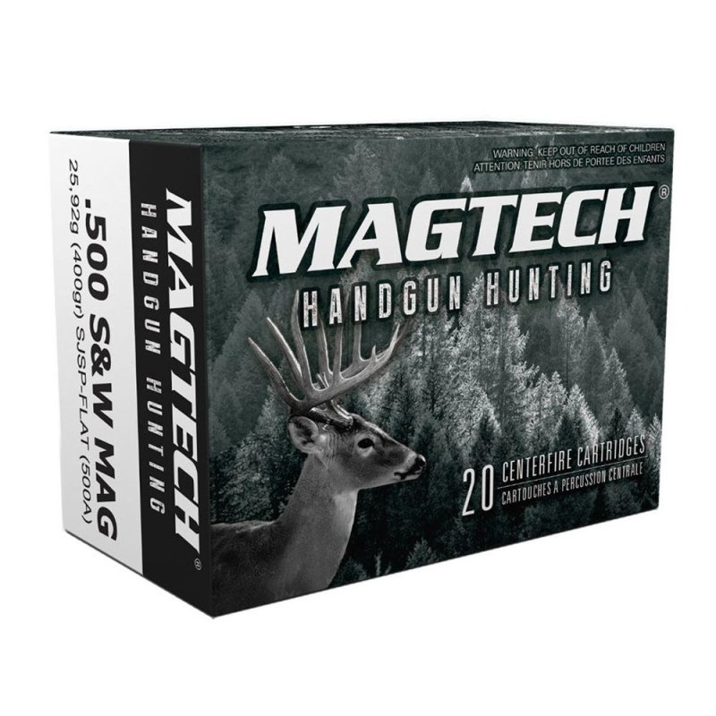 Magtech 500A 500 S&W Mag 400gr SJSP FP Ammo 20rds