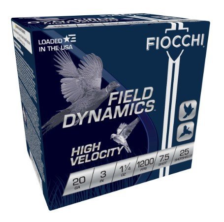 Fiocchi 203HV75 High Velocity 20 Gauge 3 In 1.25oz 7.5 Shot 25/Box