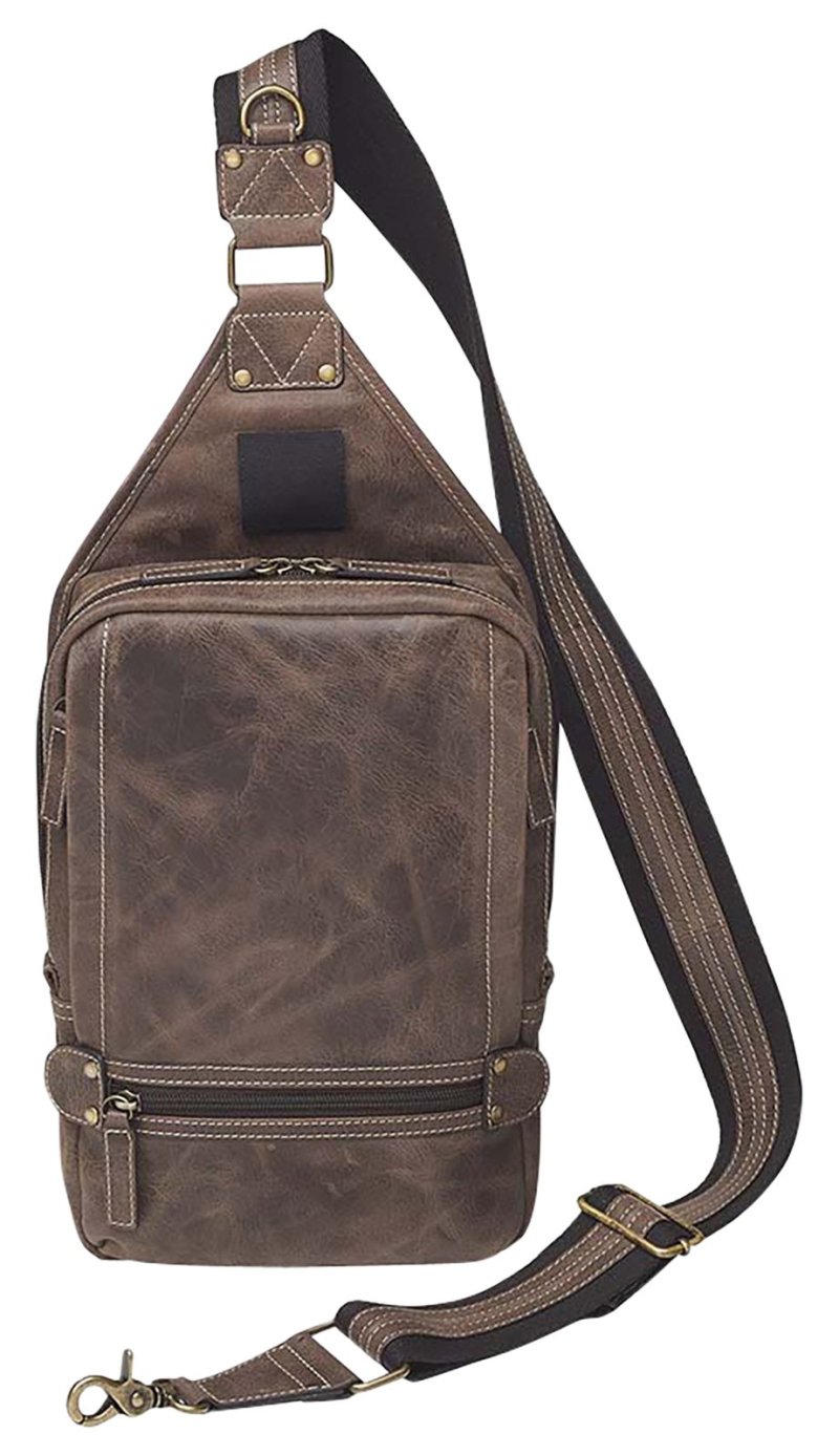 Gun Tote'n Mamas-Kingport GTMCZY108 Sling Backpack Brown Leather Includ...