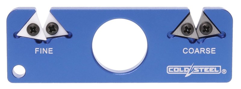 Cold Steel CSKS21CC Blue Aluminum Carbide/Ceramic Sharpener Coarse/Fine