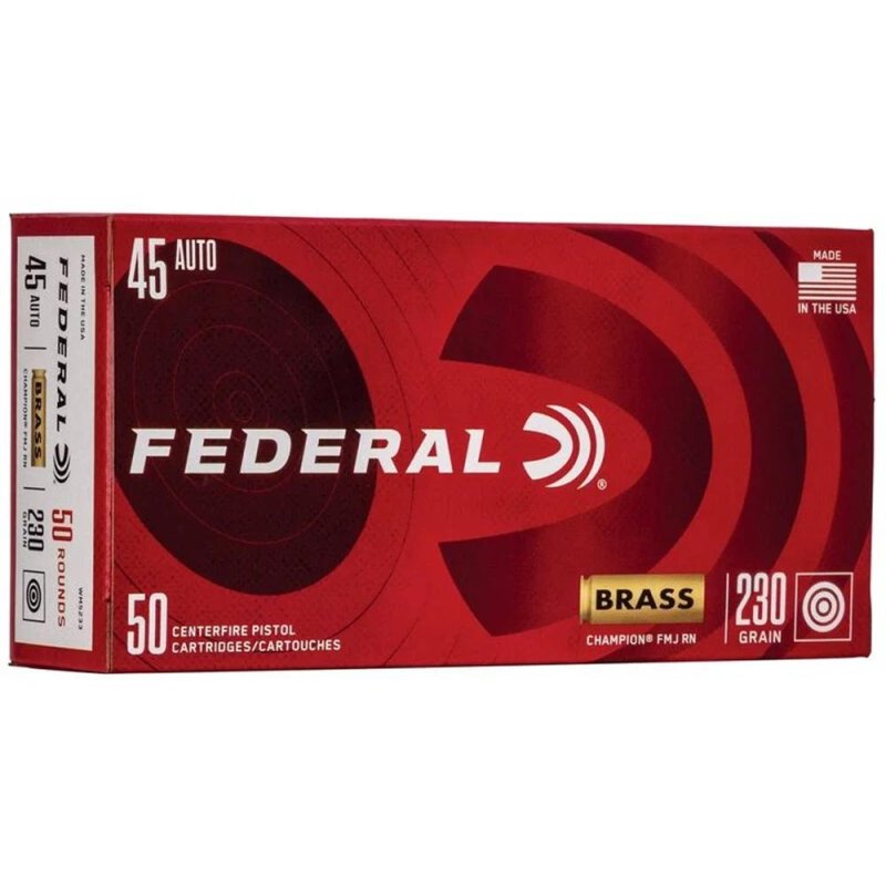 Federal Premium Champion Training 45 Auto 230gr FMJ 50 Rounds WM5233