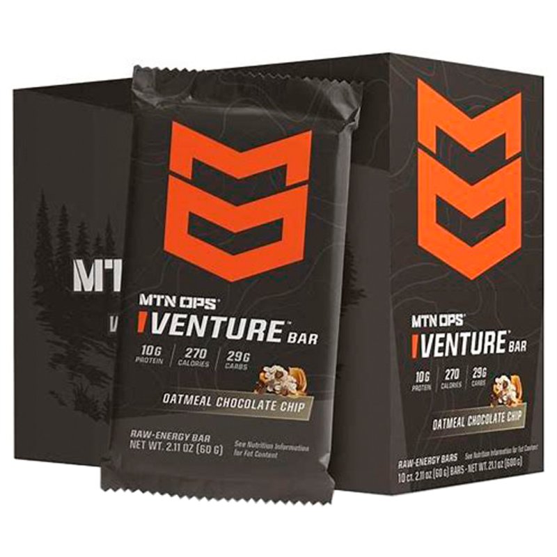 MTN OPS Venture Bar Oatmeal Chocolate Chip 10pk 10g Protein