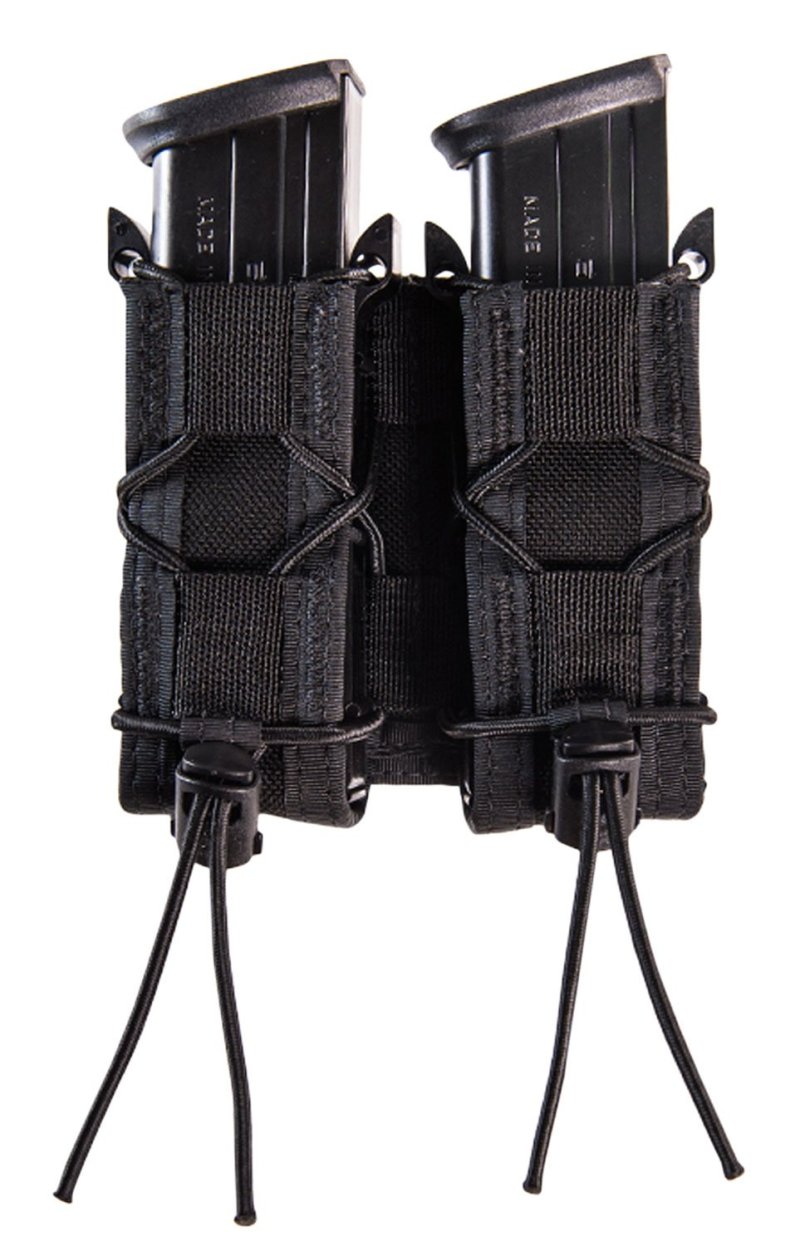 High Speed Gear 13PT12BK TACO Double Mag Pouch Black Nylon Belt Mount
