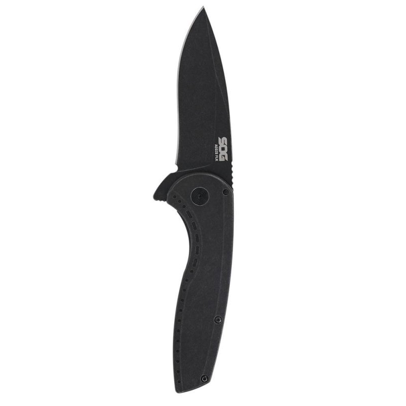 SOG SOG-14-41-05-43 Aegis FLK 2.0 3.5" Drop Point Black Stonewash Blade
