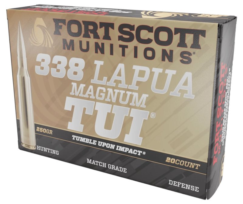 Fort Scott Munitions 338 Lapua Magnum 250gr Solid Brass 20rd