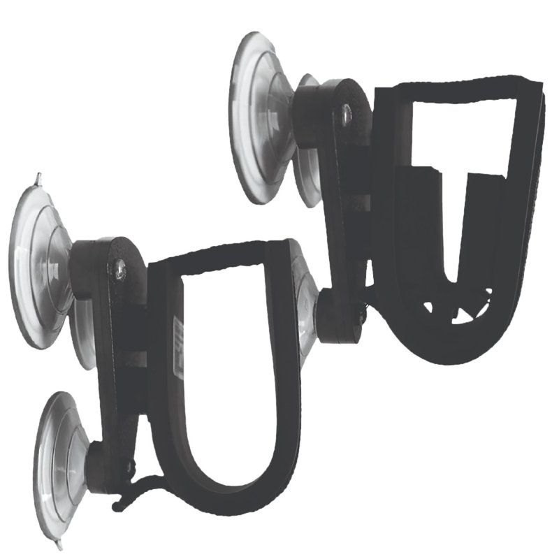 Rugged Suppressors 10010 Suction Cup Gun Holder Black Metal 2-Pack