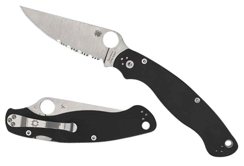 Spyderco C36GP2 Military2 4" Black G10 Scales S30V Blade