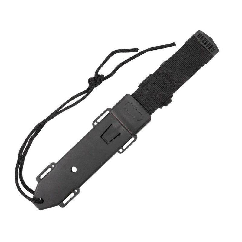 SOG Knives Pinnacle Bowie Fixed Knife 7-1/2 Clip Point Blade Black