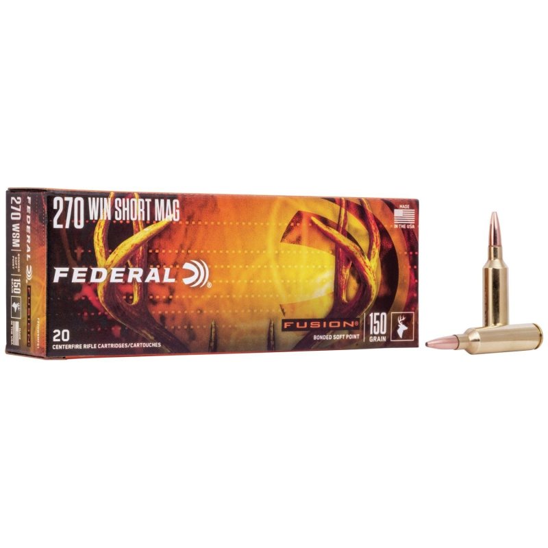 Federal Premium Fusion 270 WSM 150 Grain Soft Point 20 Rounds