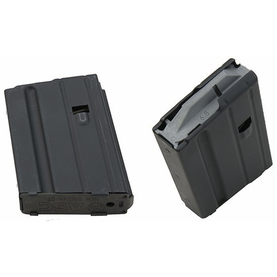 AM MAG Black Stainless Steel Magazine, 10-Round Capacity, 6.8 SPC Caliber, Grey Follower
