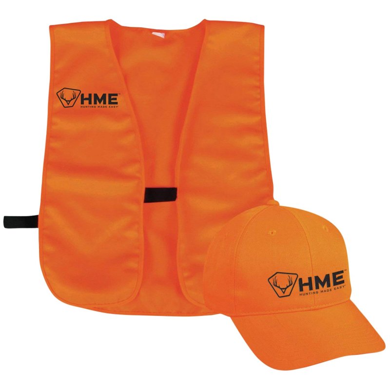 DNZ Products HME Orange Hi-Vis Vest & Hat Combo One Size