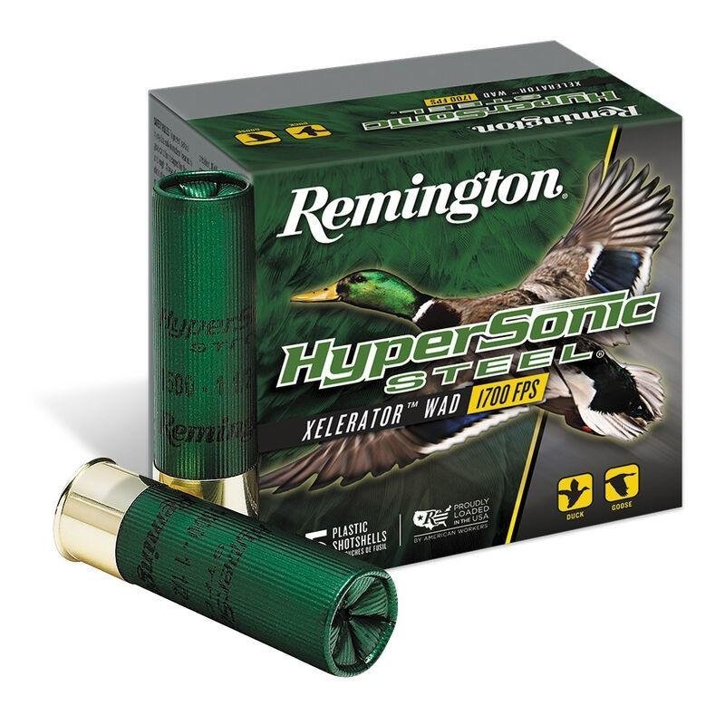 Remington HyperSonic Steel Waterfowl 12 Gauge 3" 1 1/4 oz 2 Shot 25 Per Box/ 10 Cs